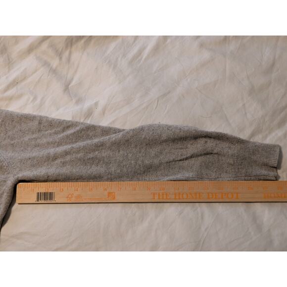 Lauren Ralph Lauren 100% Cashmere Gray Long V-neck Cardigan Sweater Academia S - Picture 8 of 9